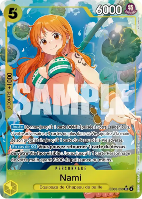 Carte One Piece Nami EB03-053 SR ALT ART