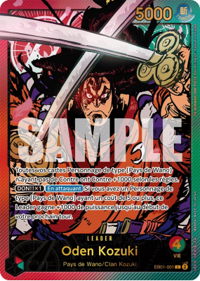 Carte One Piece Oden Kozuki EB01-001 L ALT ART
