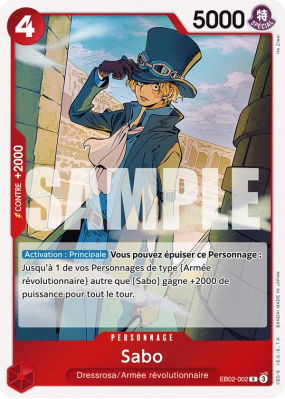 Carte One Piece Sabo EB02-002 R