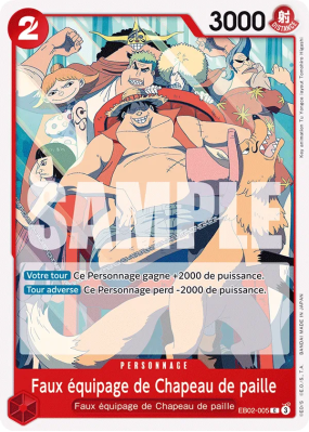 Carte One Piece Faux équipage de Chapeau de paille EB02-005 C