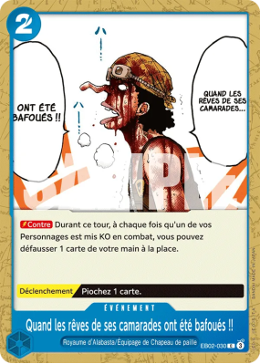 Carte One Piece Quand les rêves de ses camarades ont été bafoués !! EB02-030 C