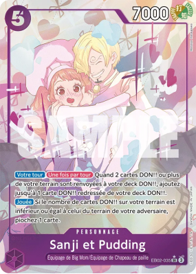 Carte One Piece Sanji et Pudding EB02-035 SR ALT ART