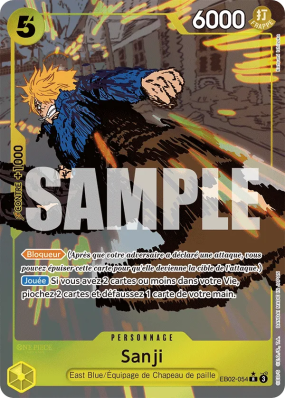 Carte One Piece Sanji EB02-054 R ALT ART