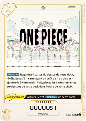 Carte One Piece UUUUUS ! EB02-058 R