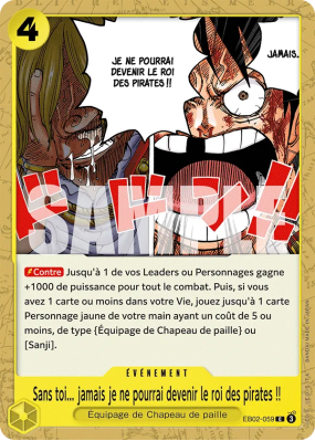 Carte One Piece Sans toi jamais je ne pourrai devenir le roi des pirates !! EB02-059 C