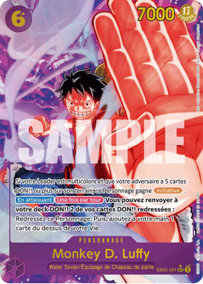 Carte One Piece Monkey D. Luffy EB02-061 SEC ALT ART