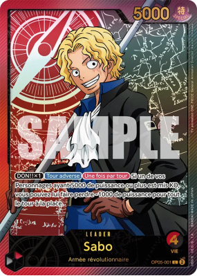Carte One Piece Sabo OP05-001 L ALT ART
