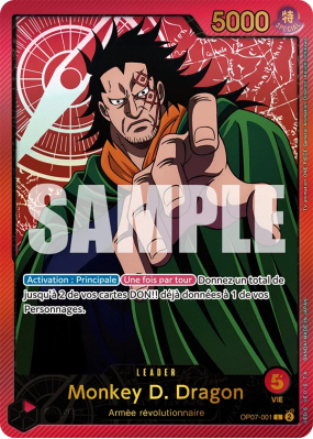 Carte One Piece Monkey D. Dragon OP07-001 L ALT ART