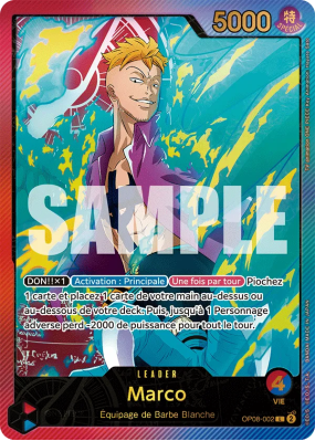 Carte One Piece Marco OP08-002 L ALT ART