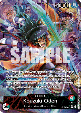 Carte One Piece Kouzuki Oden EB01-001 L ALT ART