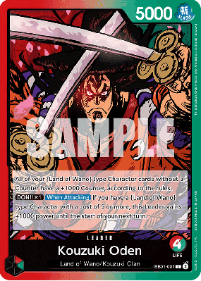 Carte One Piece Kouzuki Oden EB01-001 L