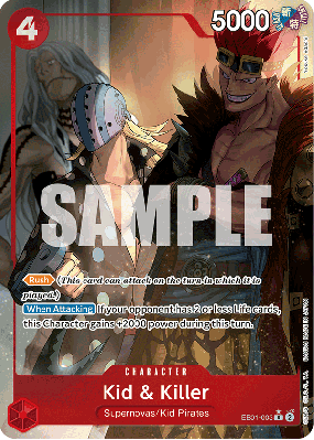 Carte One Piece Kid & Killer EB01-003 R ALT ART