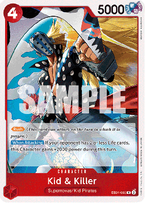 Carte One Piece Kid & Killer EB01-003 R