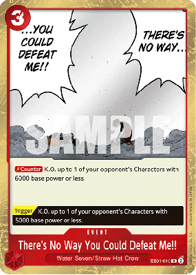 Carte One Piece There's No Way You Could Defeat Me!! EB01-010 R