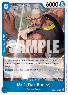 Carte One Piece Mr 1(Daz Bonez) EB01-027 R