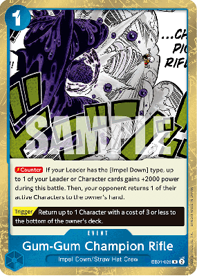 Carte One Piece Gum-Gum Champion Rifle EB01-028 R