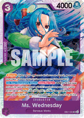 Carte One Piece Ms Wednesday EB01-034 SR