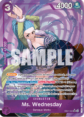 Carte One Piece Ms Wednesday EB01-034 SR ALT ART