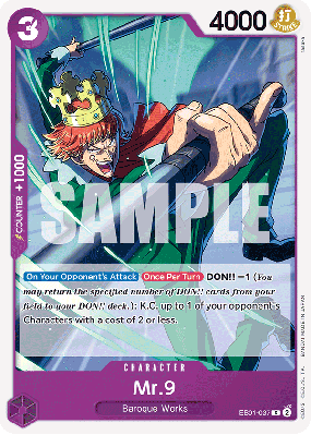 Carte One Piece Mr 9. EB01-037 C