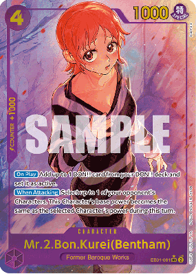 Carte One Piece Mr 2. Bon Kurei(Bentham) EB01-061 SEC ALT ART