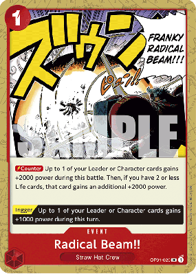 Carte One Piece Radical Beam !! OP01-029 UC PRB01