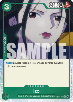 Carte One Piece Izo OP01-033 UC ALT ART PRB01