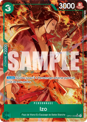 Carte One Piece Izo OP01-033 UC ALT ART 2 PRB01