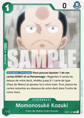 Carte One Piece Momonosuké Kozuki OP01-041 R PRB01