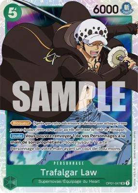 Carte One Piece Trafalgar Law OP01-047 SR PRB01