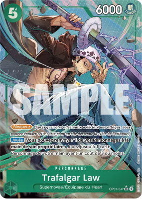 Carte One Piece Trafalgar Law OP01-047 SR ALT ART PRB01