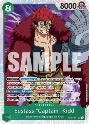 Carte One Piece Eustass "Captain" Kidd OP01-051 SR PRB01