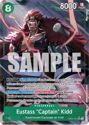 Carte One Piece Eustass "Captain" Kidd OP01-051 SR ALT ART PRB01