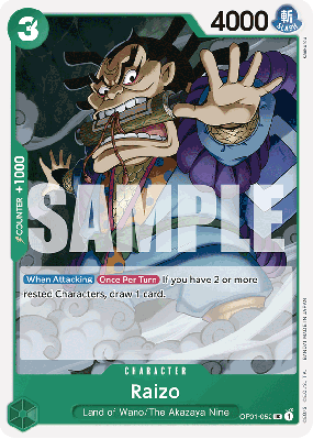 Carte One Piece Raizo OP01-052 UC PRB01