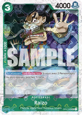 Carte One Piece Raizo OP01-052 UC JOLLY ROGER FOIL PRB01