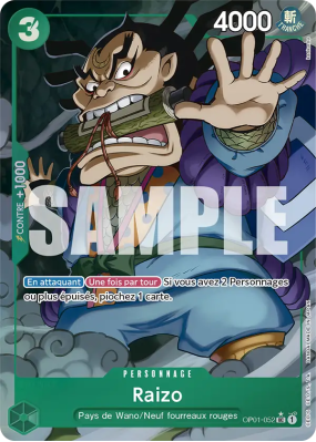 Carte One Piece Raizo OP01-052 UC ALT ART PRB01