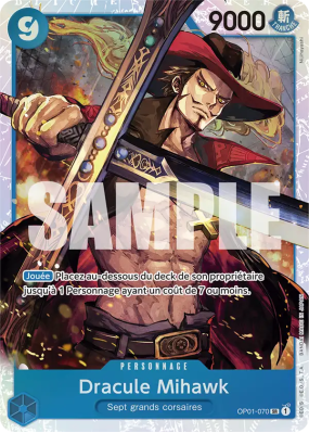 Carte One Piece Dracule Mihawk OP01-070 SR PRB01