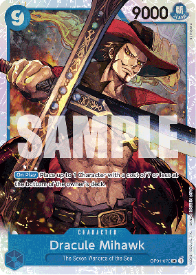 Carte One Piece Dracule Mihawk OP01-070 SR PRB01