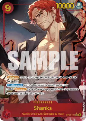 Carte One Piece Shanks OP01-120 SEC ALT ART PRB01