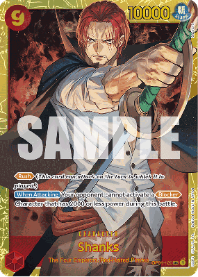 Carte One Piece Shanks OP01-120 SEC PRB01