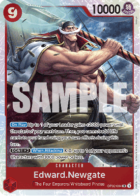 Carte One Piece Edward Newgate OP02-004 SR PRB01