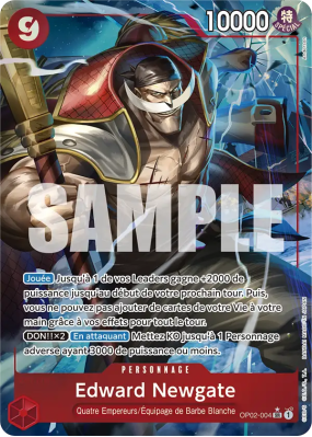 Carte One Piece Edward Newgate OP02-004 SR ALT ART PRB01