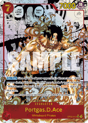 Carte One Piece Portgas D. Ace OP02-013 SR MANGA RARE PRB01