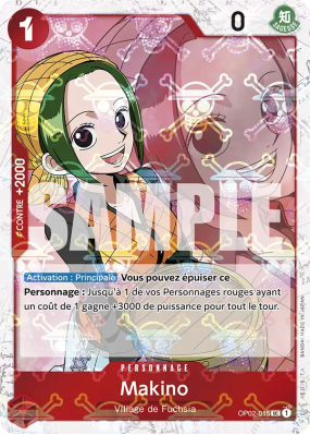 Carte One Piece Makino OP02-015 UC JOLLY ROGER FOIL PRB01