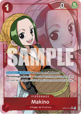 Carte One Piece Makino OP02-015 UC ALT ART PRB01