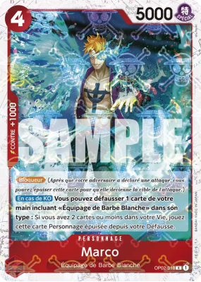 Carte One Piece Marco OP02-018 R JOLLY ROGER FOIL PRB01