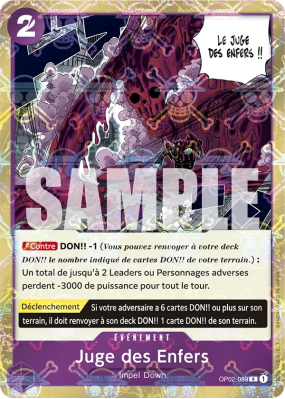 Carte One Piece Juge des Enfers OP02-089 R JOLLY ROGER FOIL PRB01