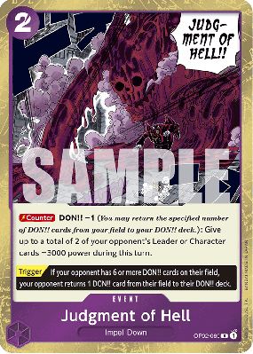 Carte One Piece Juge des Enfers OP02-089 R PRB01