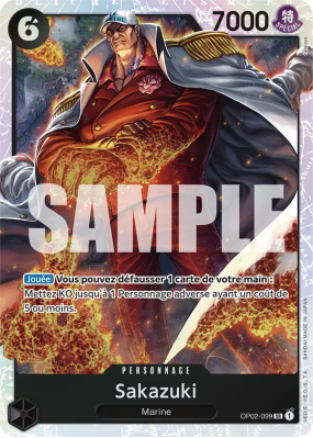 Carte One Piece Sakazuki OP02-099 SR PRB01