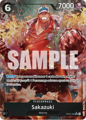 Carte One Piece Sakazuki OP02-099 SR ALT ART PRB01