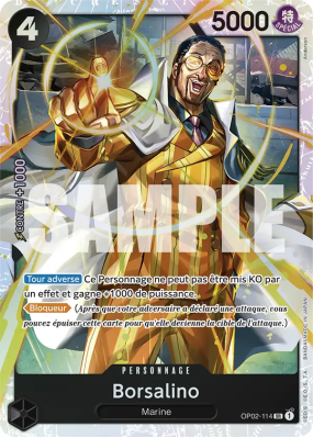 Carte One Piece Borsalino OP02-114 SR PRB01